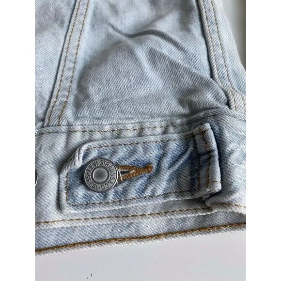 Levi’s Women’s 29944153 Embroidered Ex Boyfriend Jean Denim Trucker Jacket Sz XS - Picture 3 of 11